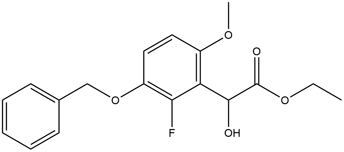 Ethyl 2-fluoro-α-hydroxy-6-methoxy-3-(phenylmethoxy)benzeneacetate Structure