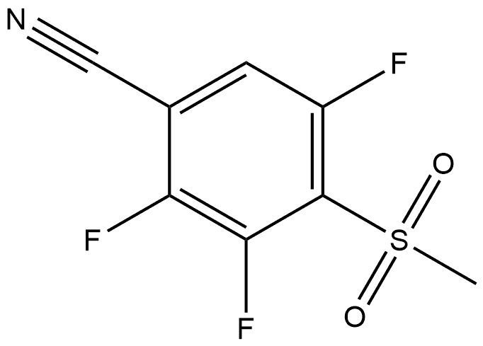 2,3,5-Trifluoro-4-(methylsulfonyl)benzonitrile Structure