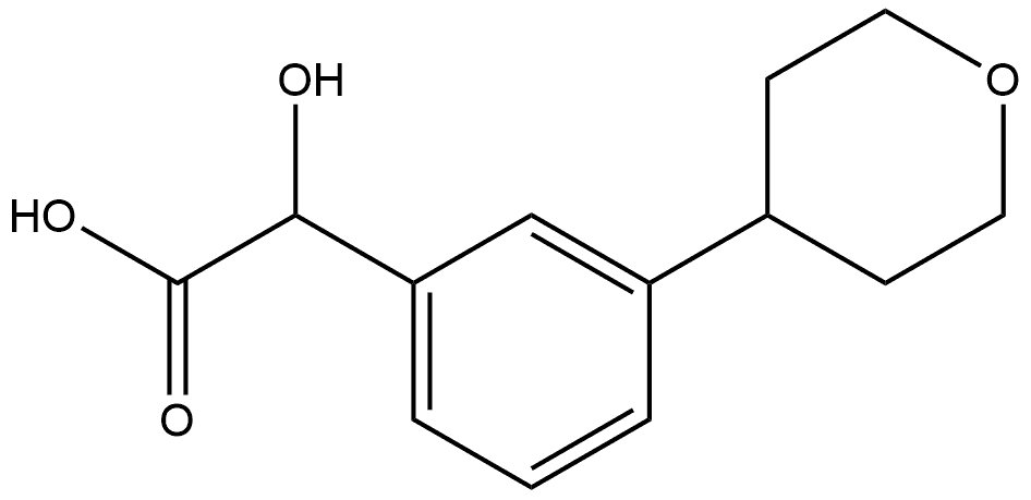 α-Hydroxy-3-(tetrahydro-2H-pyran-4-yl)benzeneacetic acid Structure