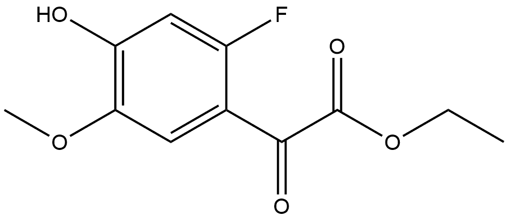 Ethyl 2-fluoro-4-hydroxy-5-methoxy-α-oxobenzeneacetate Structure