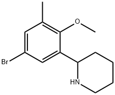 2-(5-Bromo-2-methoxy-3-methylphenyl)piperidine 구조식 이미지