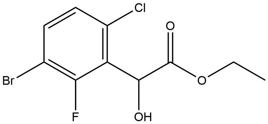 Ethyl 3-bromo-6-chloro-2-fluoro-α-hydroxybenzeneacetate Structure