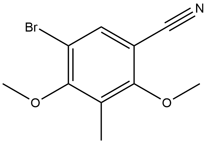 5-Bromo-2,4-dimethoxy-3-methylbenzonitrile Structure