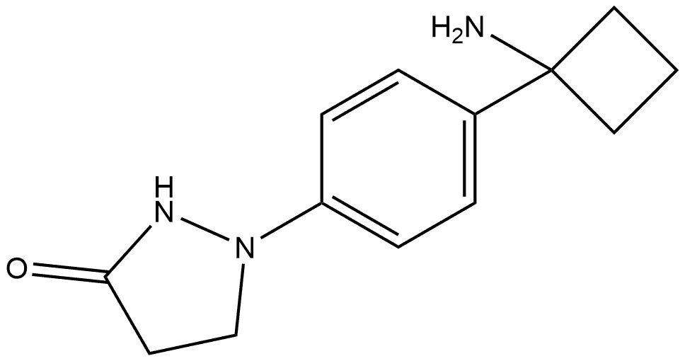 1-4-(1-Aminocyclobutyl)phenyl-3-pyrazolidinone Structure