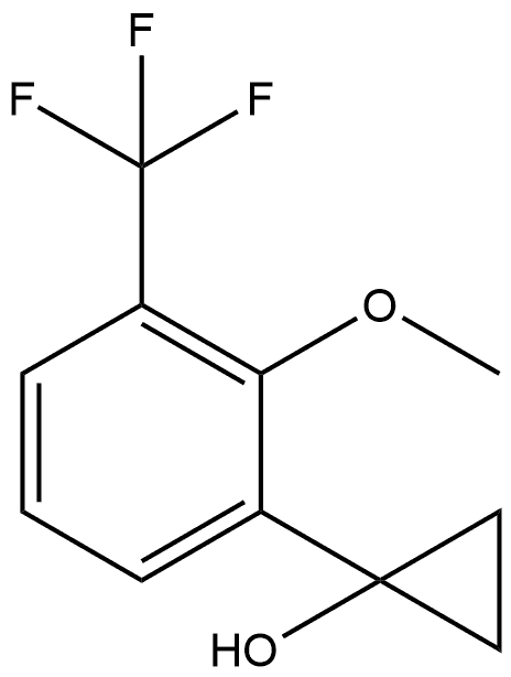 1-[2-Methoxy-3-(trifluoromethyl)phenyl]cyclopropanol Structure