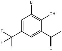 1-[3-bromo-2-hydroxy-5-(trifluoromethyl)phenyl]ethanone 구조식 이미지