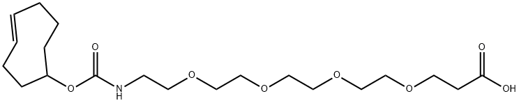 5,8,11,14-Tetraoxa-2-azaheptadecanedioic acid, 1-(4E)-4-cycloocten-1-yl ester Structure