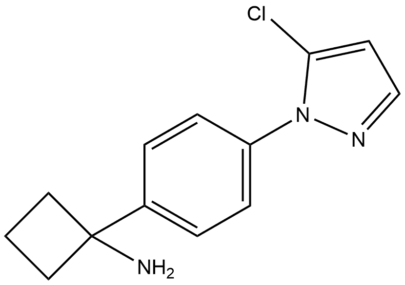 1-4-(5-Chloro-1H-pyrazol-1-yl)phenylcyclobutanamine Structure