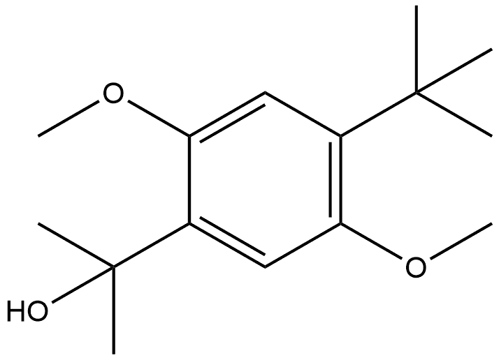 4-(1,1-Dimethylethyl)-2,5-dimethoxy-α,α-dimethylbenzenemethanol 구조식 이미지