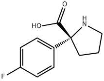 Proline, 2-(4-fluorophenyl)- Structure