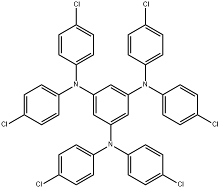 1,3,5-Benzenetriamine, N1,N1,N3,N3,N5,N5-hexakis(4-chlorophenyl)- Structure