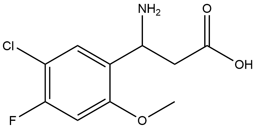 3-amino-3-(5-chloro-4-fluoro-2-methoxyphenyl)propanoic acid Structure