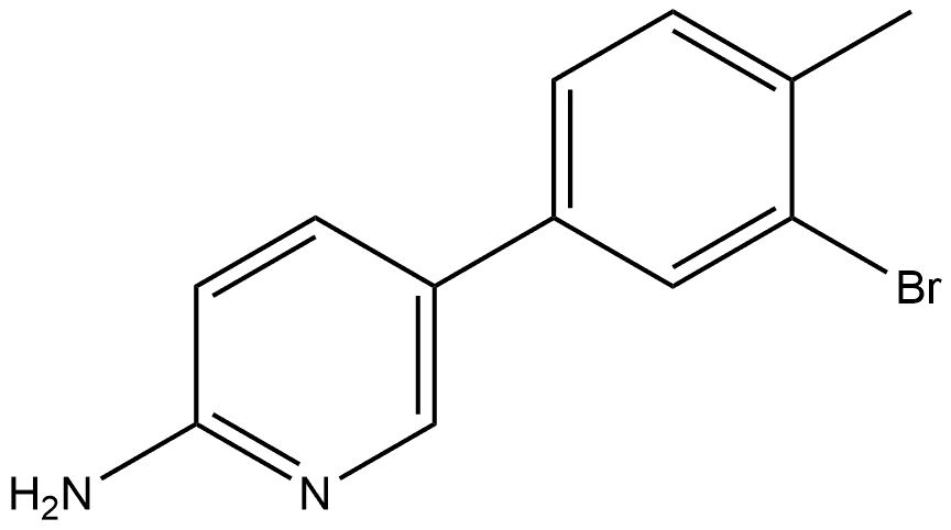 2-Pyridinamine, 5-(3-bromo-4-methylphenyl)- Structure