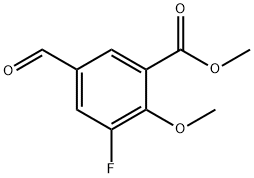 Methyl 3-fluoro-5-formyl-2-methoxybenzoate Structure