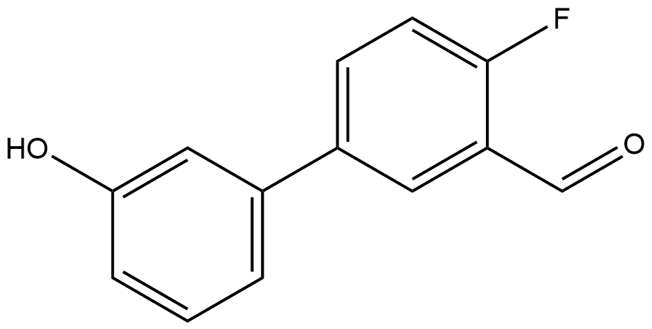 4-fluoro-3'-hydroxy-[1,1'-biphenyl]-3-carbaldehyde Structure