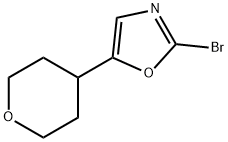 2-Bromo-5-(tetrahydro-2H-pyran-4-yl)oxazole Structure