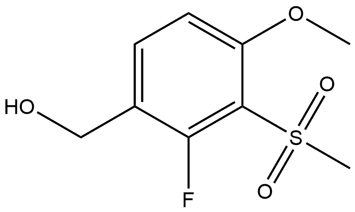 2-Fluoro-4-methoxy-3-(methylsulfonyl)benzenemethanol Structure