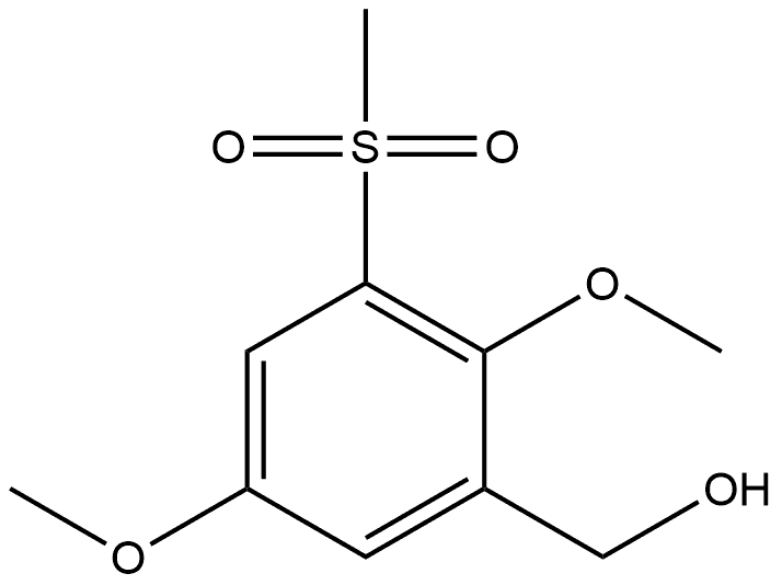 2,5-Dimethoxy-3-(methylsulfonyl)benzenemethanol Structure