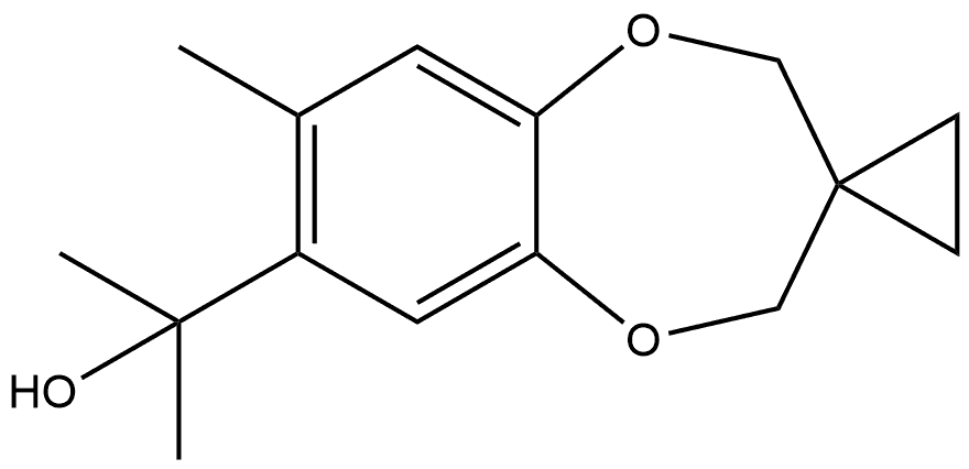 α,α,8-Trimethylspiro[2H-1,5-benzodioxepin-3(4H),1'-cyclopropane]-7-methanol Structure