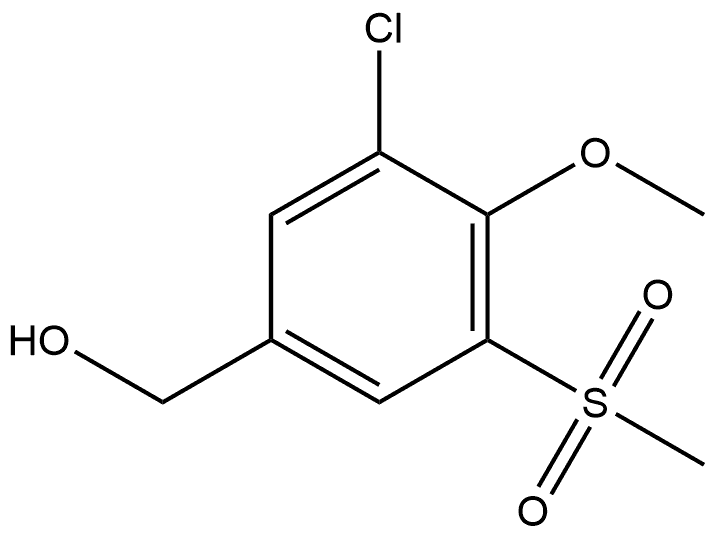 3-Chloro-4-methoxy-5-(methylsulfonyl)benzenemethanol Structure