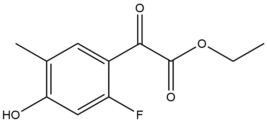 Ethyl 2-fluoro-4-hydroxy-5-methyl-α-oxobenzeneacetate Structure