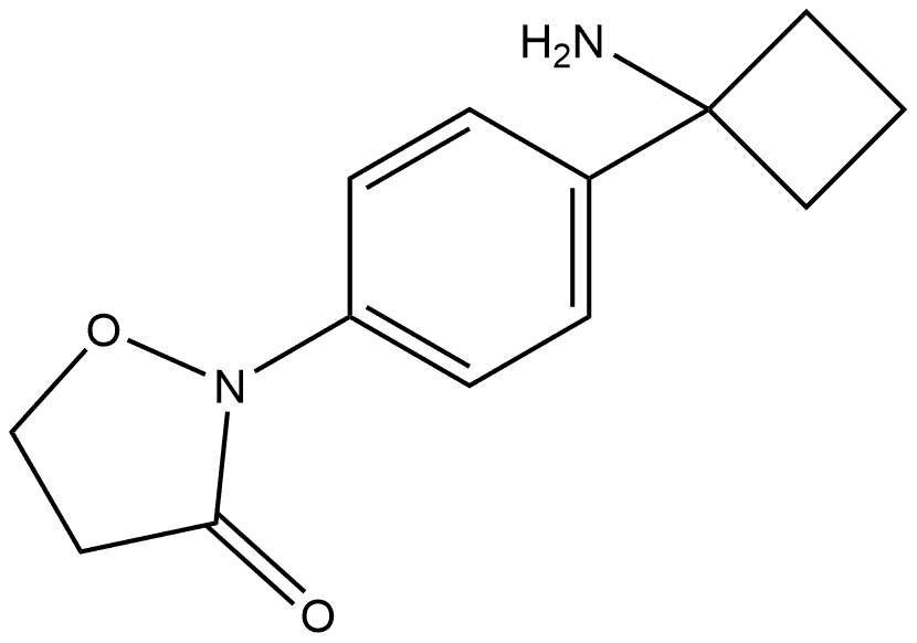 2-4-(1-Aminocyclobutyl)phenyl-3-isoxazolidinone Structure