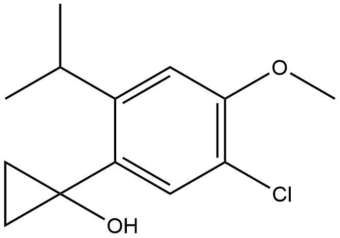 1-[5-Chloro-4-methoxy-2-(1-methylethyl)phenyl]cyclopropanol Structure