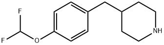 4-{[4-(difluoromethoxy)phenyl]methyl}piperidine hydrochloride Structure