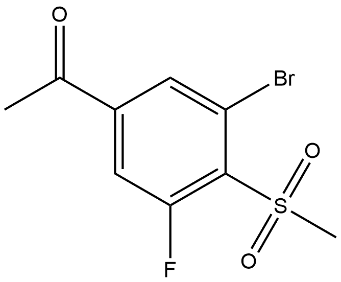 1-[3-Bromo-5-fluoro-4-(methylsulfonyl)phenyl]ethanone Structure