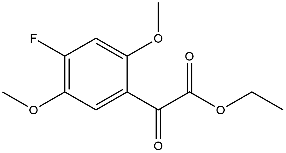 Ethyl 4-fluoro-2,5-dimethoxy-α-oxobenzeneacetate Structure