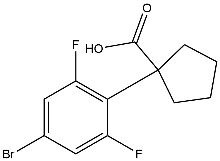 1-(4-bromo-2,6-difluorophenyl)cyclopentane-1-carboxylic acid Structure