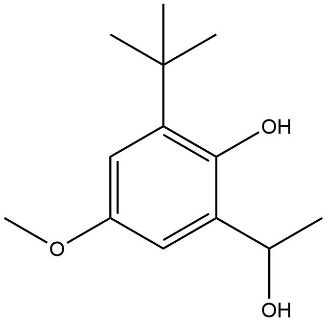 3-(1,1-Dimethylethyl)-2-hydroxy-5-methoxy-α-methylbenzenemethanol Structure