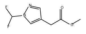 1H-Pyrazole-4-acetic acid, 1-(difluoromethyl)-, methyl ester Structure