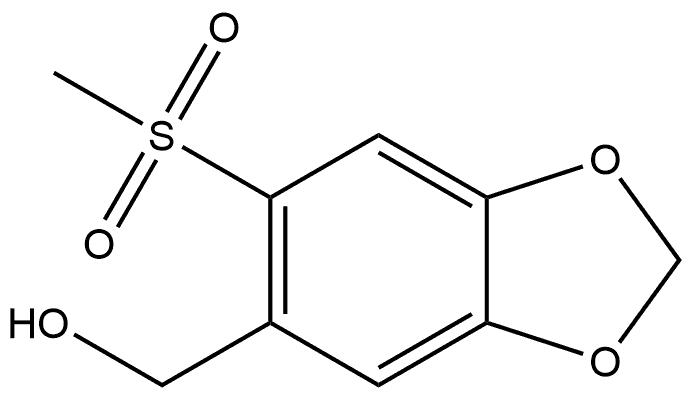 6-(Methylsulfonyl)-1,3-benzodioxole-5-methanol Structure