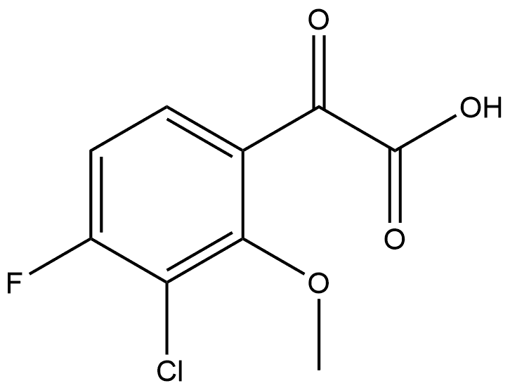 3-Chloro-4-fluoro-2-methoxy-α-oxobenzeneacetic acid Structure