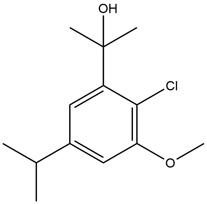 2-Chloro-3-methoxy-α,α-dimethyl-5-(1-methylethyl)benzenemethanol Structure