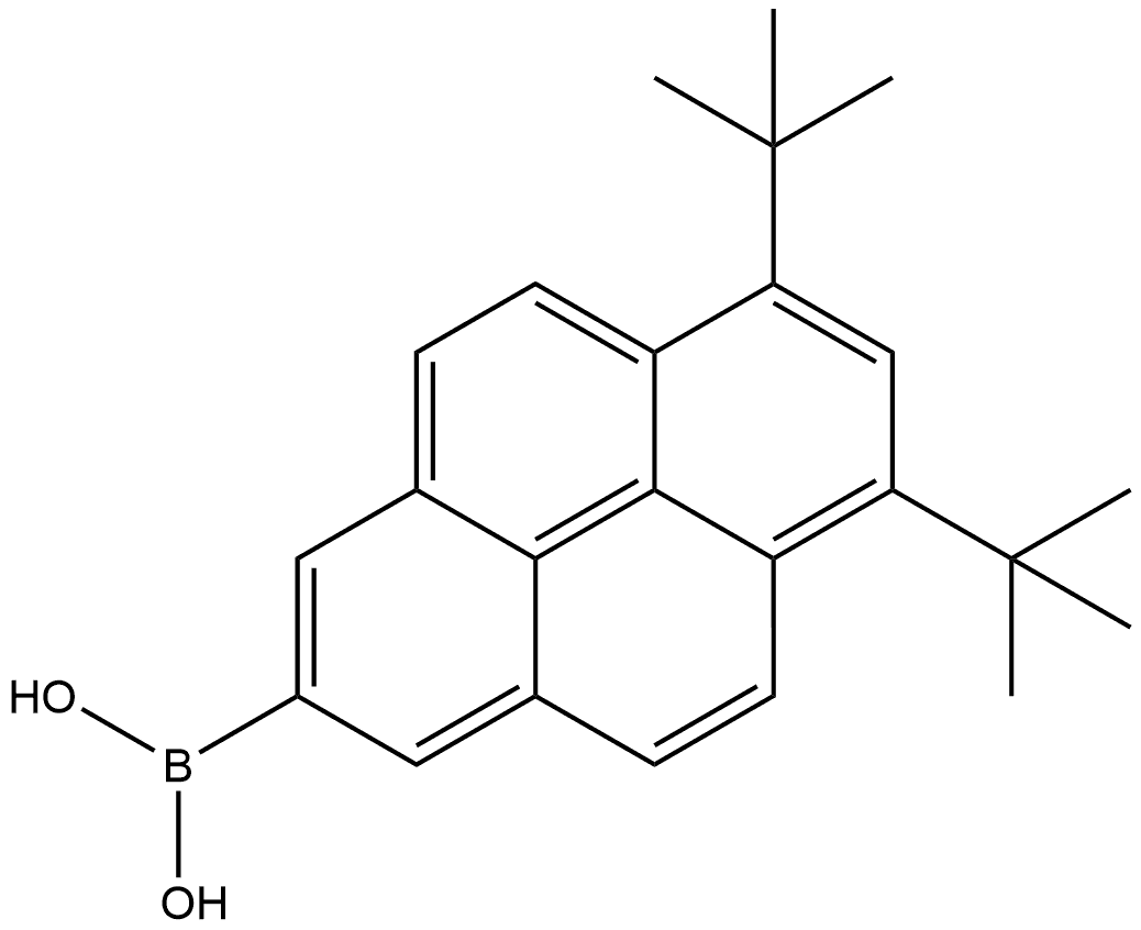 B-[6,8-Bis(1,1-dimethylethyl)-2-pyrenyl]boronic acid Structure