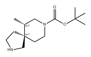 2,8-Diazaspiro[4.5]decane-8-carboxylic acid, 6-methyl-, 1,1-dimethylethyl ester, (5R,6S)-rel- Structure