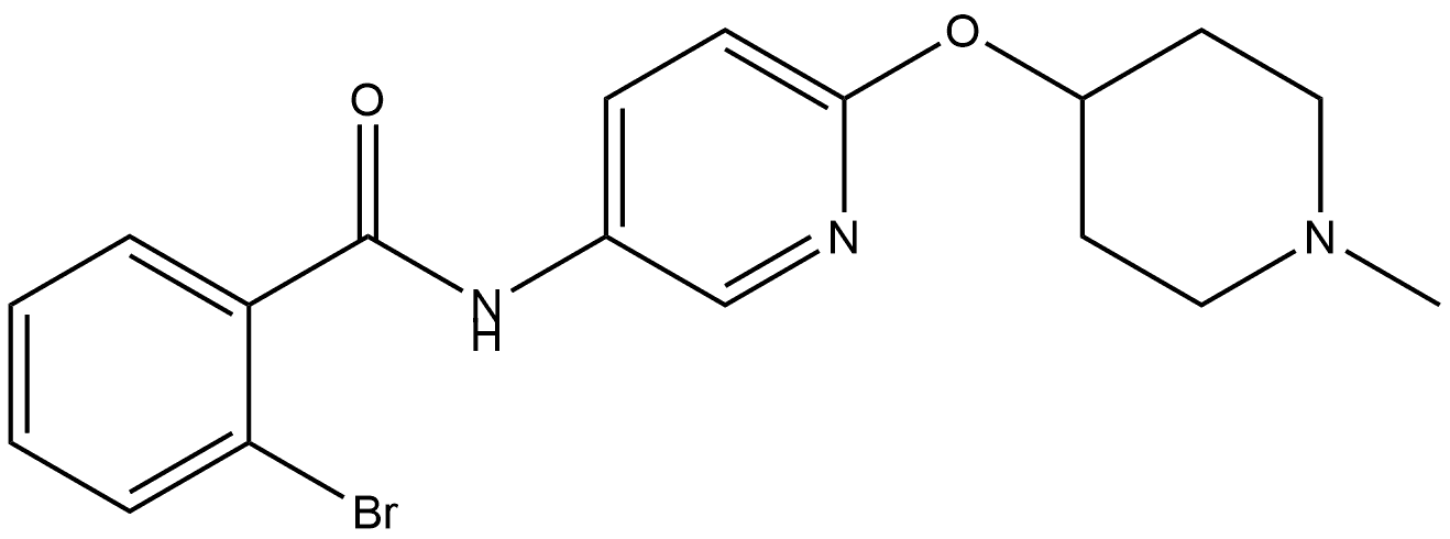 2-Bromo-N-[6-[(1-methyl-4-piperidinyl)oxy]-3-pyridinyl]benzamide Structure