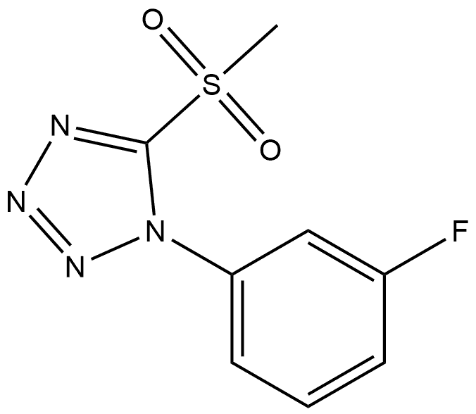 1-(3-Fluorophenyl)-5-(methylsulfonyl)-1H-tetrazole 구조식 이미지