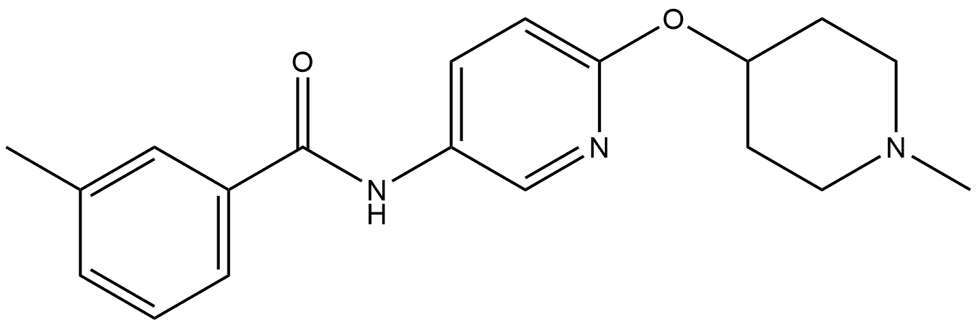 3-Methyl-N-[6-[(1-methyl-4-piperidinyl)oxy]-3-pyridinyl]benzamide Structure