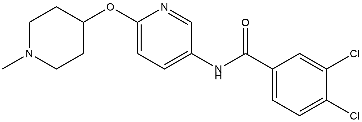 3,4-Dichloro-N-[6-[(1-methyl-4-piperidinyl)oxy]-3-pyridinyl]benzamide Structure