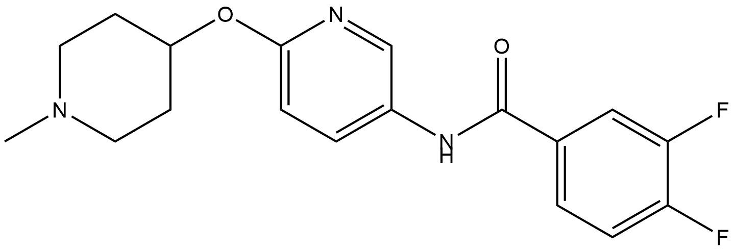 3,4-Difluoro-N-[6-[(1-methyl-4-piperidinyl)oxy]-3-pyridinyl]benzamide Structure