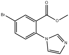 Benzoic acid, 5-bromo-2-(1H-imidazol-1-yl)-, methyl ester Structure
