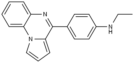 Benzenamine, N-ethyl-4-pyrrolo[1,2-a]quinoxalin-4-yl- Structure