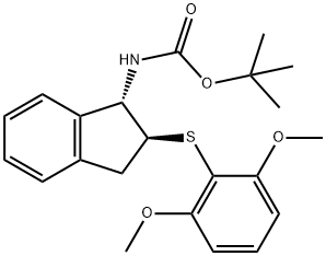 Carbamic acid, N-[(1S,2S)-2-[(2,6-dimethoxyphenyl)thio]-2,3-dihydro-1H-inden-1-yl]-, 1,1-dimethylethyl ester Structure