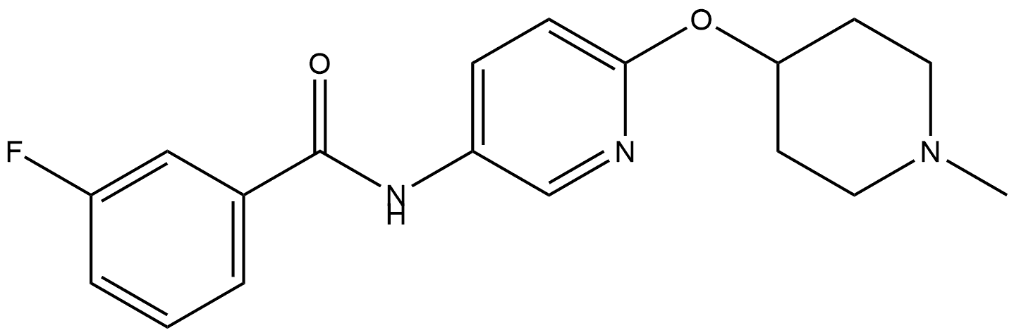 3-Fluoro-N-[6-[(1-methyl-4-piperidinyl)oxy]-3-pyridinyl]benzamide Structure