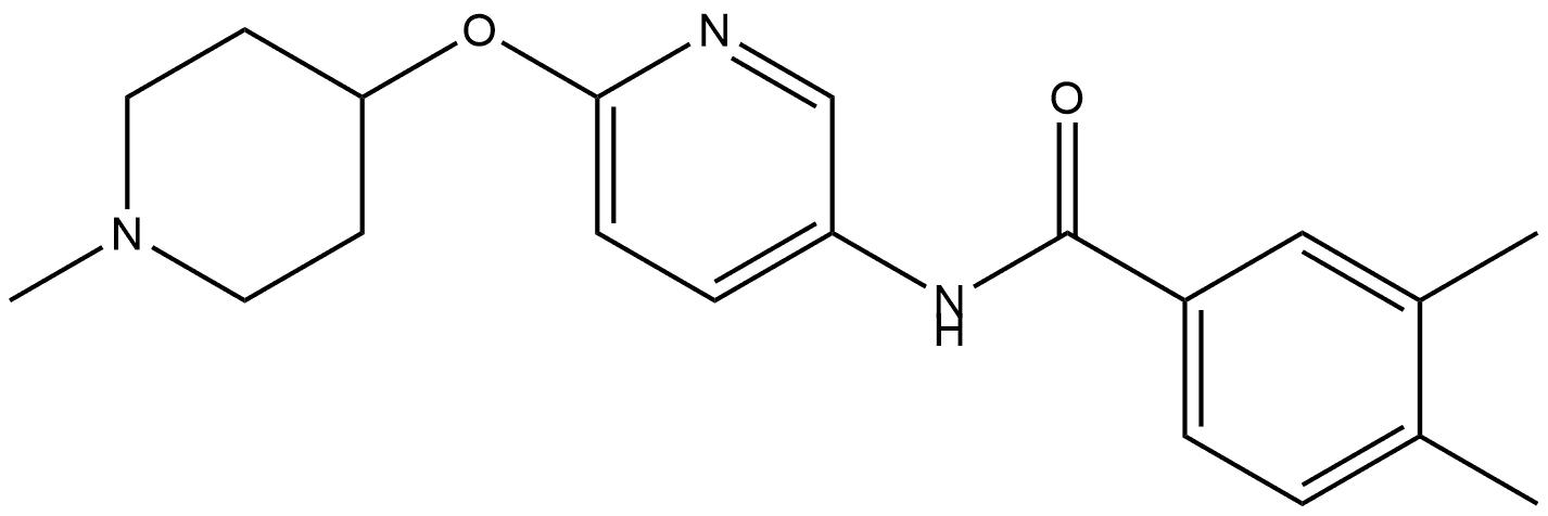 3,4-Dimethyl-N-[6-[(1-methyl-4-piperidinyl)oxy]-3-pyridinyl]benzamide Structure