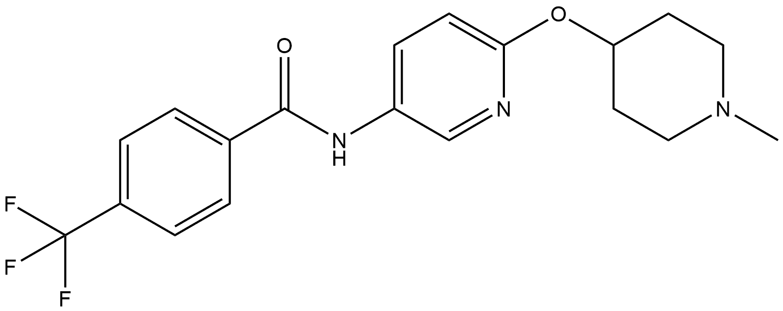 N-[6-[(1-Methyl-4-piperidinyl)oxy]-3-pyridinyl]-4-(trifluoromethyl)benzamide Structure