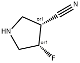 3-Pyrrolidinecarbonitrile, 4-fluoro-, (3R,4S)-rel- 구조식 이미지